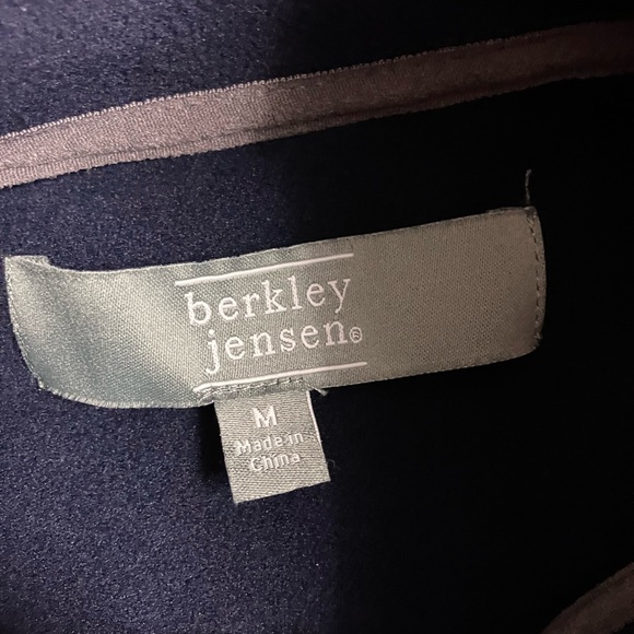 Berkley Jensen Navy Mens Quarter-Zip Pullover M - Picture 6 of 6